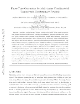 Finite-Time Guarantees for Multi-Agent Combinatorial Bandits with Nonstationary Rewards