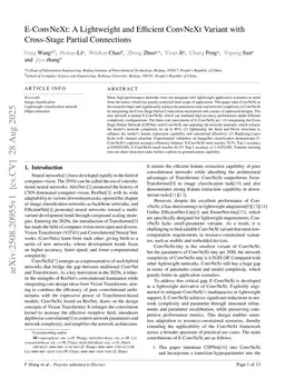 E-ConvNeXt: A Lightweight and Efficient ConvNeXt Variant with Cross-Stage Partial Connections