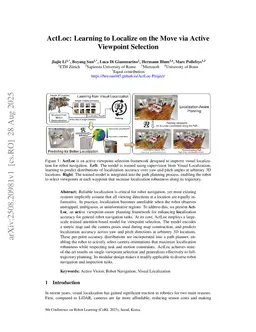 ActLoc: Learning to Localize on the Move via Active Viewpoint Selection