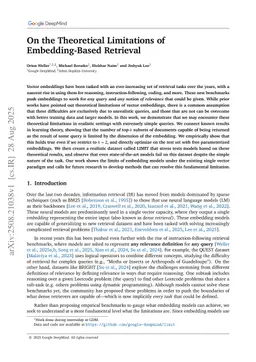 On the Theoretical Limitations of Embedding-Based Retrieval