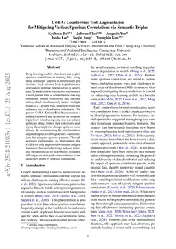 CoBA: Counterbias Text Augmentation for Mitigating Various Spurious Correlations via Semantic Triples