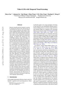 Video-LLMs with Temporal Visual Screening