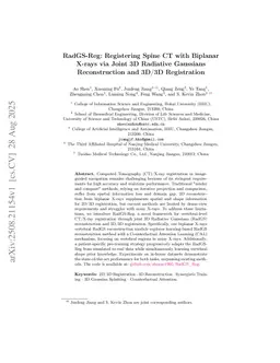 RadGS-Reg: Registering Spine CT with Biplanar X-rays via Joint 3D Radiative Gaussians Reconstruction and 3D/3D Registration