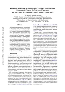 Enhancing Robustness of Autoregressive Language Models against Orthographic Attacks via Pixel-based Approach
