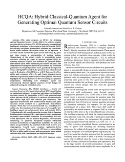 HCQA: Hybrid Classical-Quantum Agent for Generating Optimal Quantum Sensor Circuits