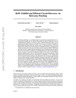 RelP: Faithful and Efficient Circuit Discovery in Language Models via Relevance Patching