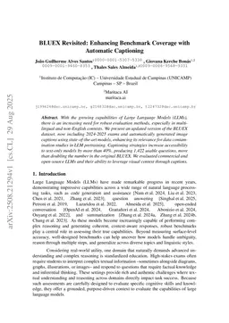 BLUEX Revisited: Enhancing Benchmark Coverage with Automatic Captioning