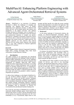 MultiFluxAI Enhancing Platform Engineering with Advanced Agent-Orchestrated Retrieval Systems