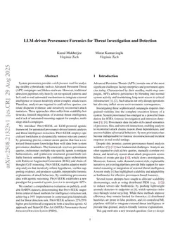 LLM-driven Provenance Forensics for Threat Investigation and Detection