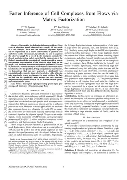Faster Inference of Cell Complexes from Flows via Matrix Factorization
