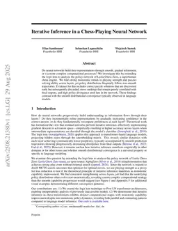 Iterative Inference in a Chess-Playing Neural Network