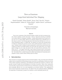 Trees as Gaussians: Large-Scale Individual Tree Mapping