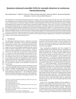 Quantum enhanced ensemble GANs for anomaly detection in continuous biomanufacturing