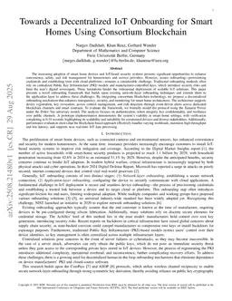 Towards a Decentralized IoT Onboarding for Smart Homes Using Consortium Blockchain