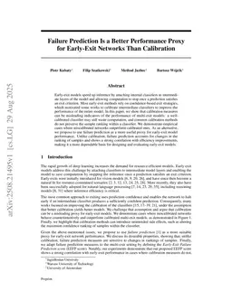 Failure Prediction Is a Better Performance Proxy for Early-Exit Networks Than Calibration
