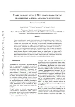 Maybe you don't need a U-Net: convolutional feature upsampling for materials micrograph segmentation