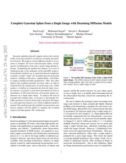 Complete Gaussian Splats from a Single Image with Denoising Diffusion Models
