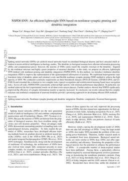 NSPDI-SNN: An efficient lightweight SNN based on nonlinear synaptic pruning and dendritic integration