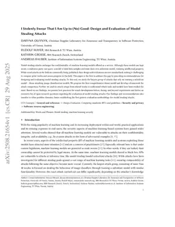 I Stolenly Swear That I Am Up to (No) Good: Design and Evaluation of Model Stealing Attacks