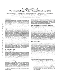 Why Stop at Words? Unveiling the Bigger Picture through Line-Level OCR