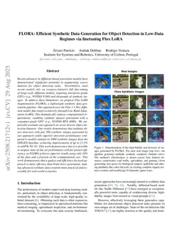 FLORA: Efficient Synthetic Data Generation for Object Detection in Low-Data Regimes via finetuning Flux LoRA