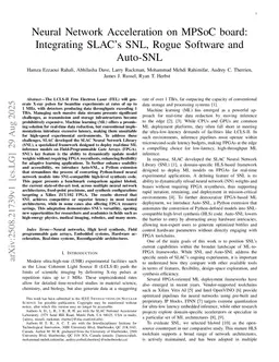 Neural Network Acceleration on MPSoC board: Integrating SLAC's SNL, Rogue Software and Auto-SNL