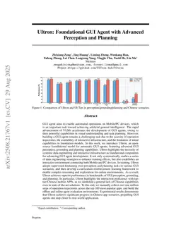 UItron: Foundational GUI Agent with Advanced Perception and Planning