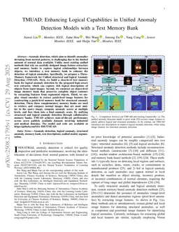 TMUAD: Enhancing Logical Capabilities in Unified Anomaly Detection Models with a Text Memory Bank