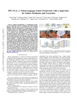 FPC-VLA: A Vision-Language-Action Framework with a Supervisor for Failure Prediction and Correction