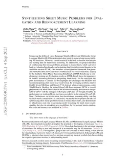 Towards an AI Musician: Synthesizing Sheet Music Problems for Musical Reasoning