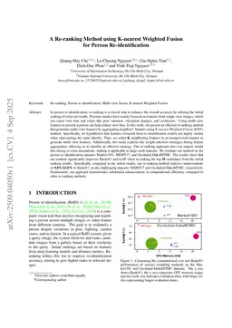 A Re-ranking Method using K-nearest Weighted Fusion for Person Re-identification