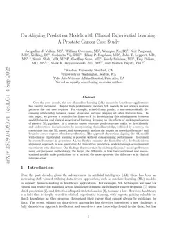 On Aligning Prediction Models with Clinical Experiential Learning: A Prostate Cancer Case Study