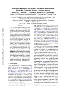 RepoDebug: Repository-Level Multi-Task and Multi-Language Debugging Evaluation of Large Language Models