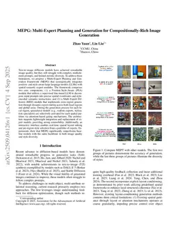 MEPG:Multi-Expert Planning and Generation for Compositionally-Rich Image Generation