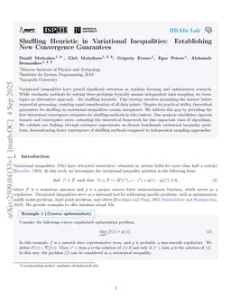 Shuffling Heuristic in Variational Inequalities: Establishing New Convergence Guarantees