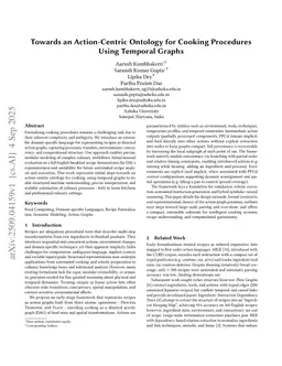 Towards an Action-Centric Ontology for Cooking Procedures Using Temporal Graphs