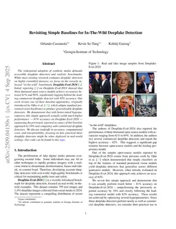 Revisiting Simple Baselines for In-The-Wild Deepfake Detection