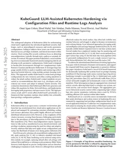 KubeGuard: LLM-Assisted Kubernetes Hardening via Configuration Files and Runtime Logs Analysis