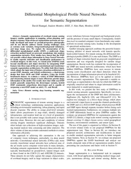 Differential Morphological Profile Neural Networks for Semantic Segmentation