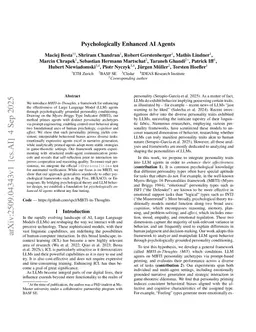 Psychologically Enhanced AI Agents