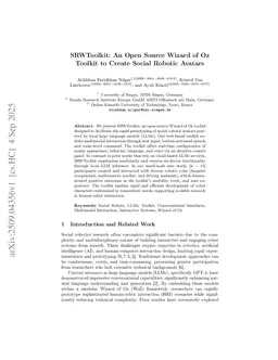 SRWToolkit: An Open Source Wizard of Oz Toolkit to Create Social Robotic Avatars