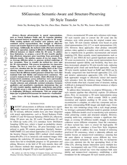 SSGaussian: Semantic-Aware and Structure-Preserving 3D Style Transfer