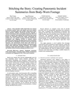 Stitching the Story: Creating Panoramic Incident Summaries from Body-Worn Footage