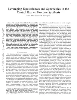 Leveraging Equivariances and Symmetries in the Control Barrier Function Synthesis