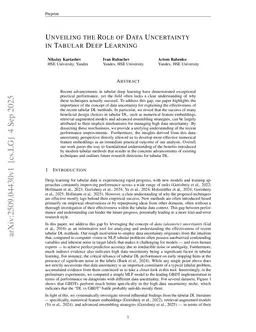 Unveiling the Role of Data Uncertainty in Tabular Deep Learning