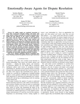 Emotionally-Aware Agents for Dispute Resolution