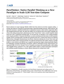 ParaThinker: Native Parallel Thinking as a New Paradigm to Scale LLM Test-time Compute