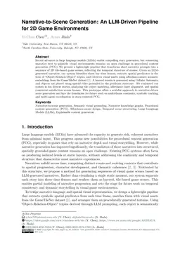 Narrative-to-Scene Generation: An LLM-Driven Pipeline for 2D Game Environments