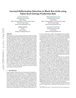 Learned Hallucination Detection in Black-Box LLMs using Token-level Entropy Production Rate