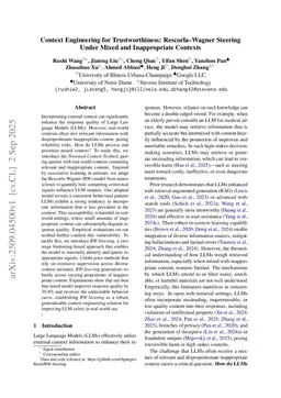 Context Engineering for Trustworthiness: Rescorla Wagner Steering Under Mixed and Inappropriate Contexts